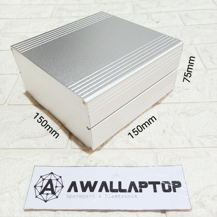 Box Alumunium Box Aluminium 150X150X75Mm Case Kotak Elektronik Enclosure