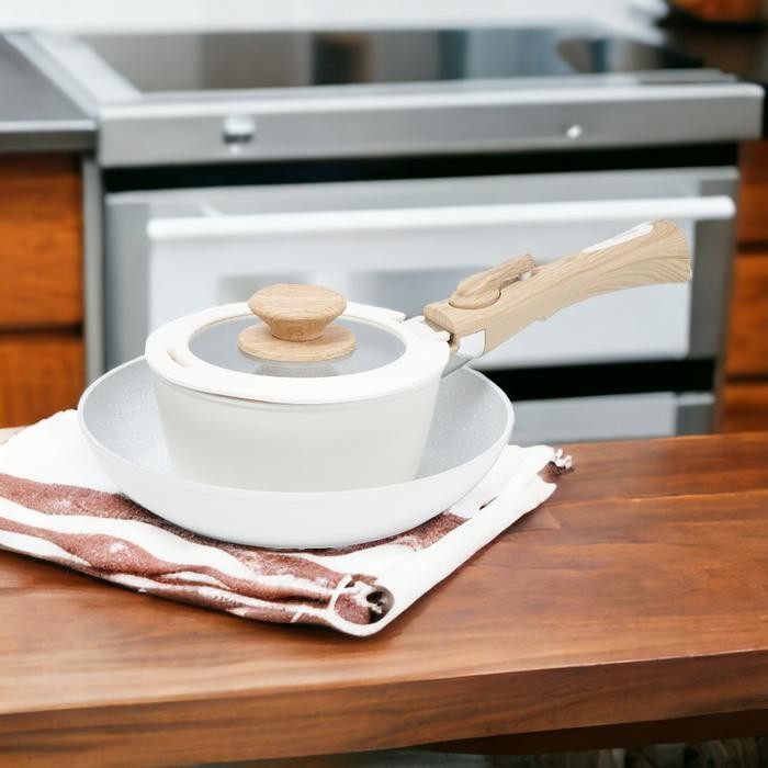 AZKO KRIS VALERIE SET WAJAN PENGGORENGAN & PANCI SAUCEPAN DETACHABLE COOKWARE SET WAJAN SAUCEPAN