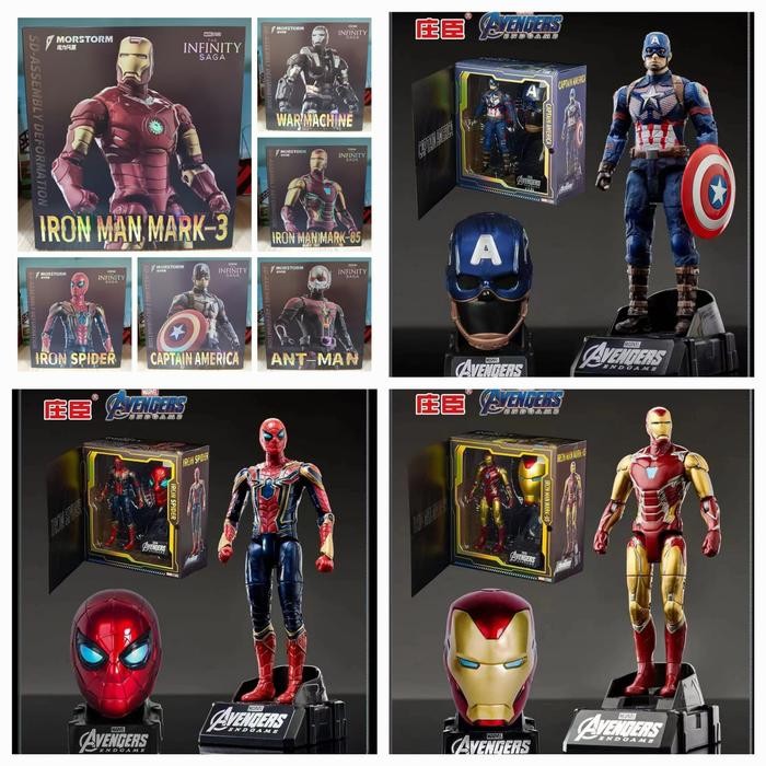 Morstorm Marvel Avenger Deformation Infinity Saga IRONMAN IRON SPIDER ANTMAN CAPTAIN AMERICA