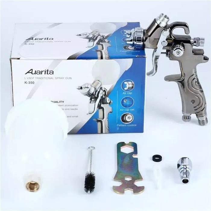 SPRAY GUN AUARITA K350 NOZZLE 0.8 1.0 1.2 MM