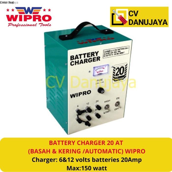 BATTERY BATRAI BATERAI CHARGER CES CAS / CAS AKI CES BATERAI 20 AMPERE WIPRO WP20AHR REGULAR