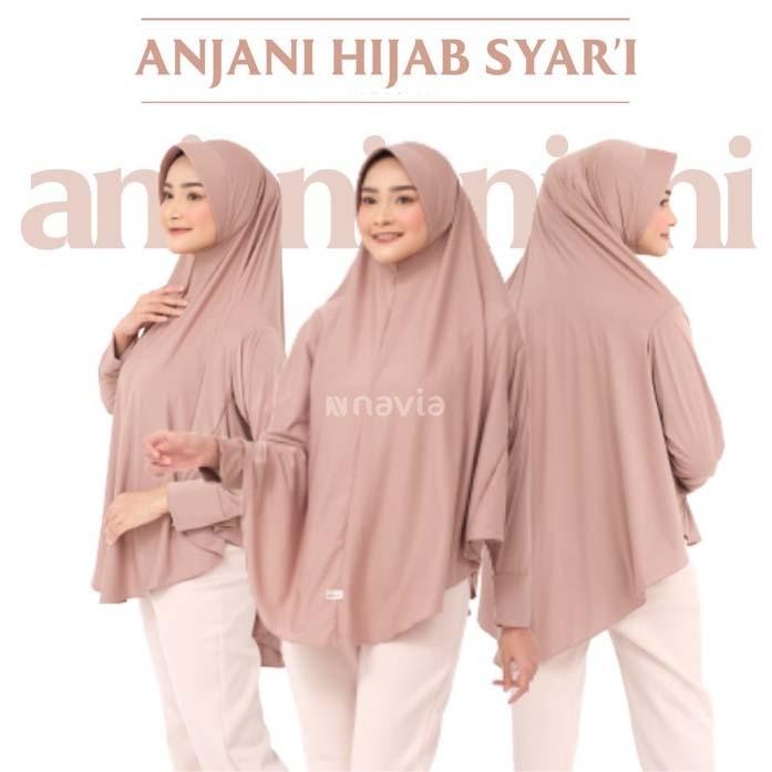 Hijab Lengan Anjani Panjang Jumbo Pet Antem Jersey Premium