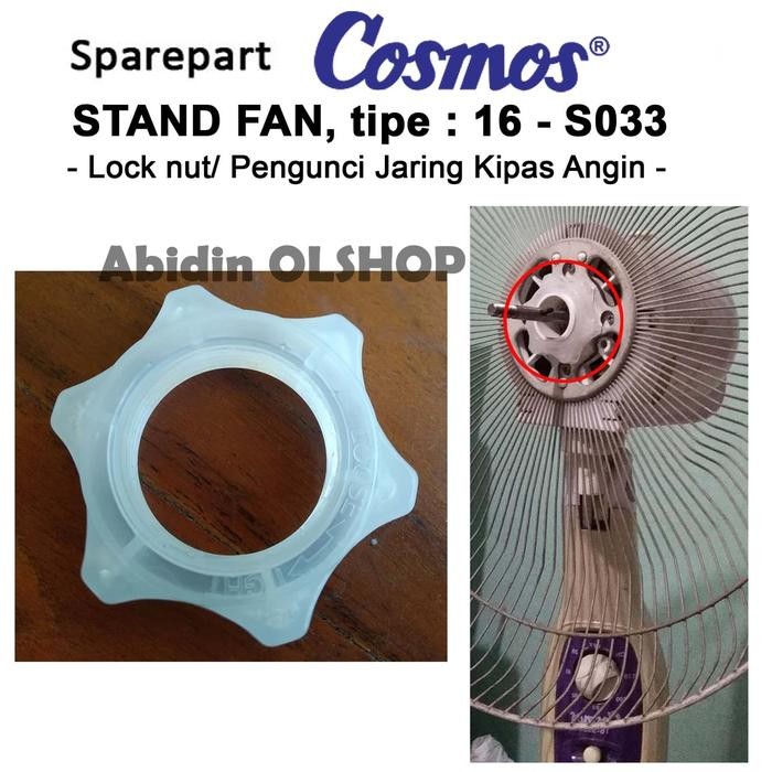 Spare part kipas angin COSMOS, Lock Nut/ Pengunci Jaring Kipas Angin