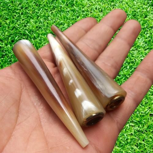 (Expert) pipa tanduk kerbau bule asli 6-8cm pipa tanduk asli