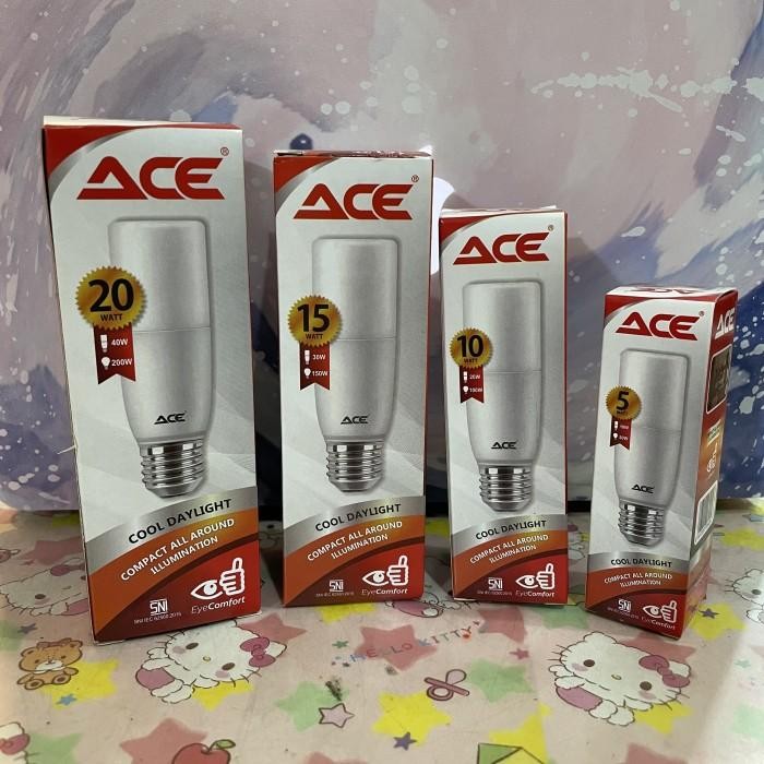 Expert Lampu LED STICK / Lampu Stik ACE Putih 5, 10, 15, 20 Watt E27