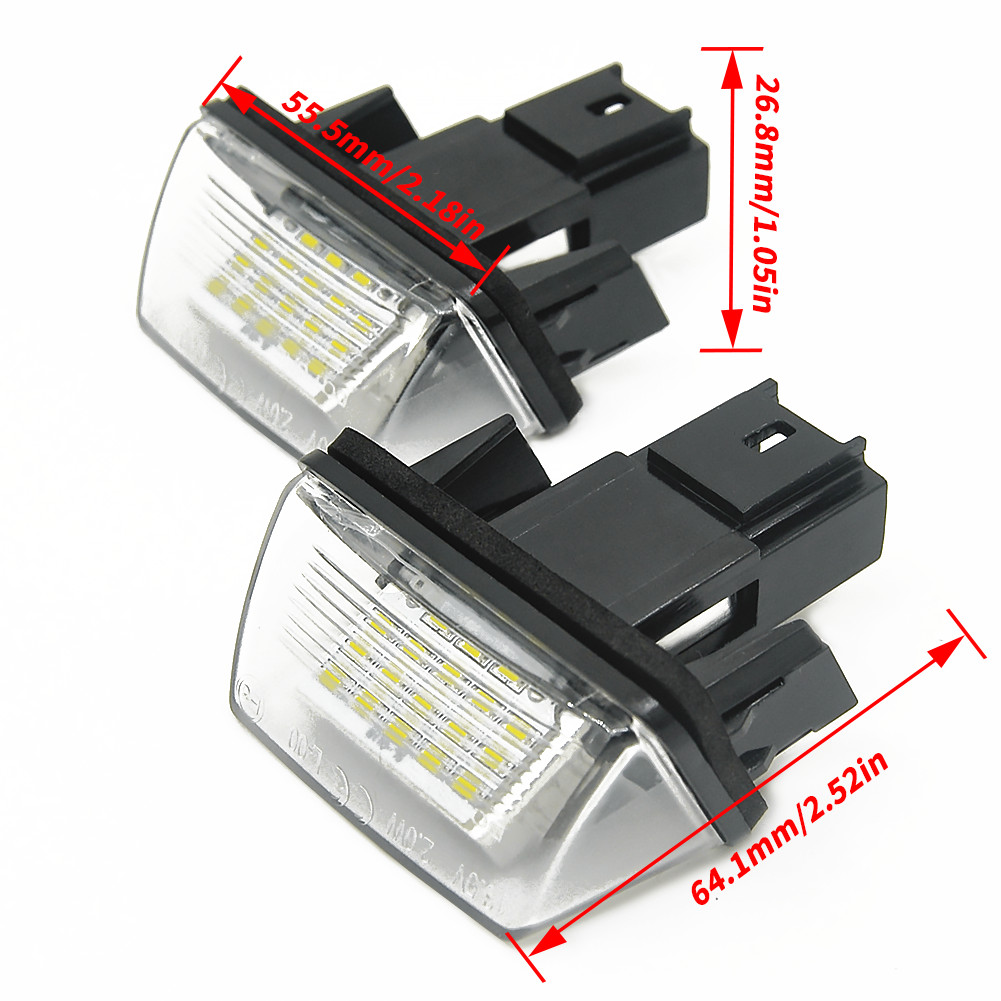 High Quality 2Pcs 18 LED License Plate Lights Lamp For Peugeot 206
