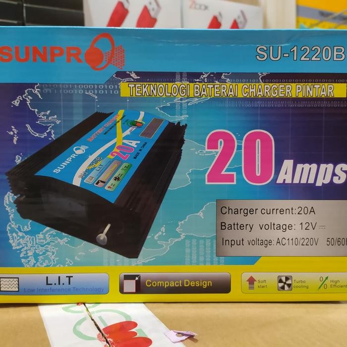 charger aki mobil motor 20A- cas aki 20AH-120AH -pengisian daya pintar