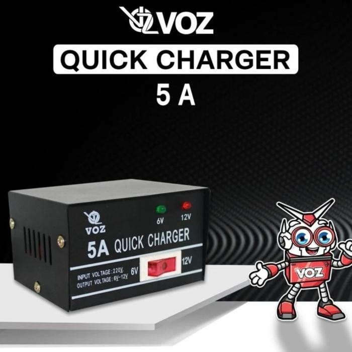 Voz Charger Aki 5A Charger Aki Motor Charger Aki