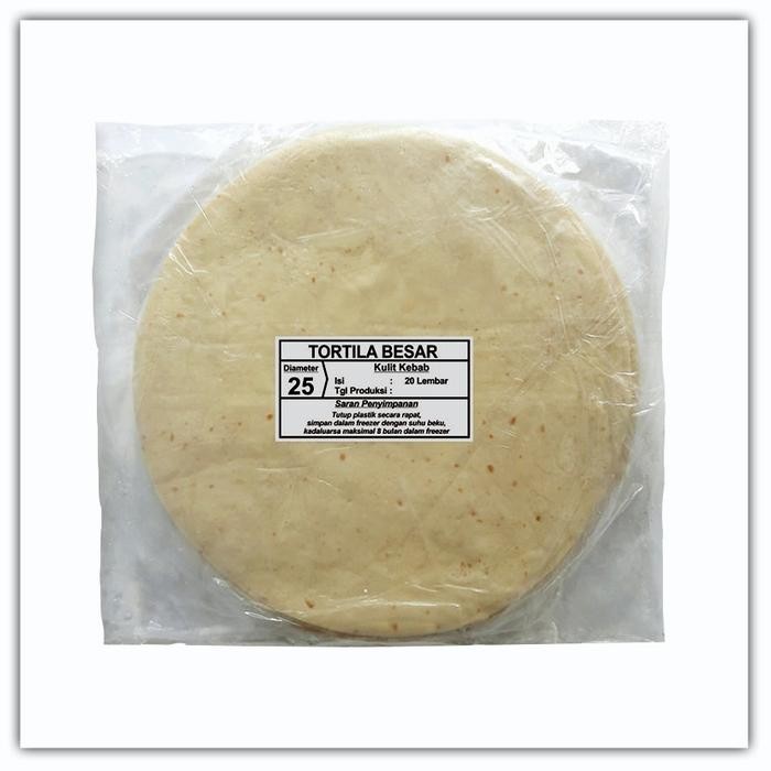

New Kulit kebab besar TB tortila besar kebab diameter 25 cm isi 20