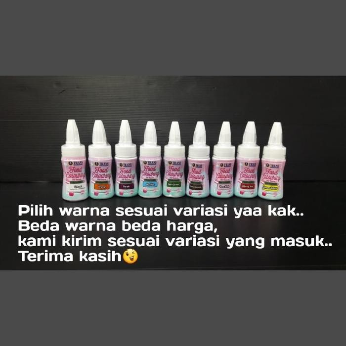

New TRANS PEWARNA MAKANAN 50ML PEWARNA CAKE