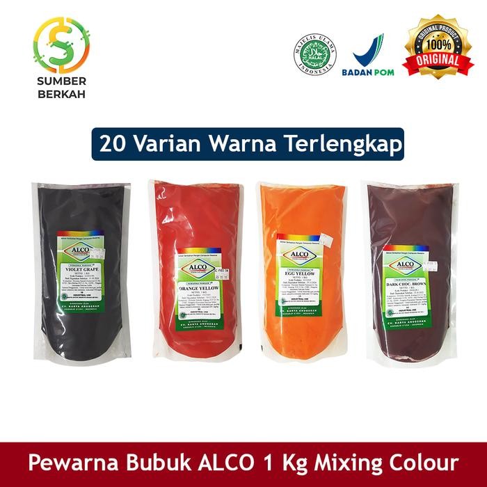 

New Pewarna Makanan Kue Bubuk ALCO mixing colour 1 Kg