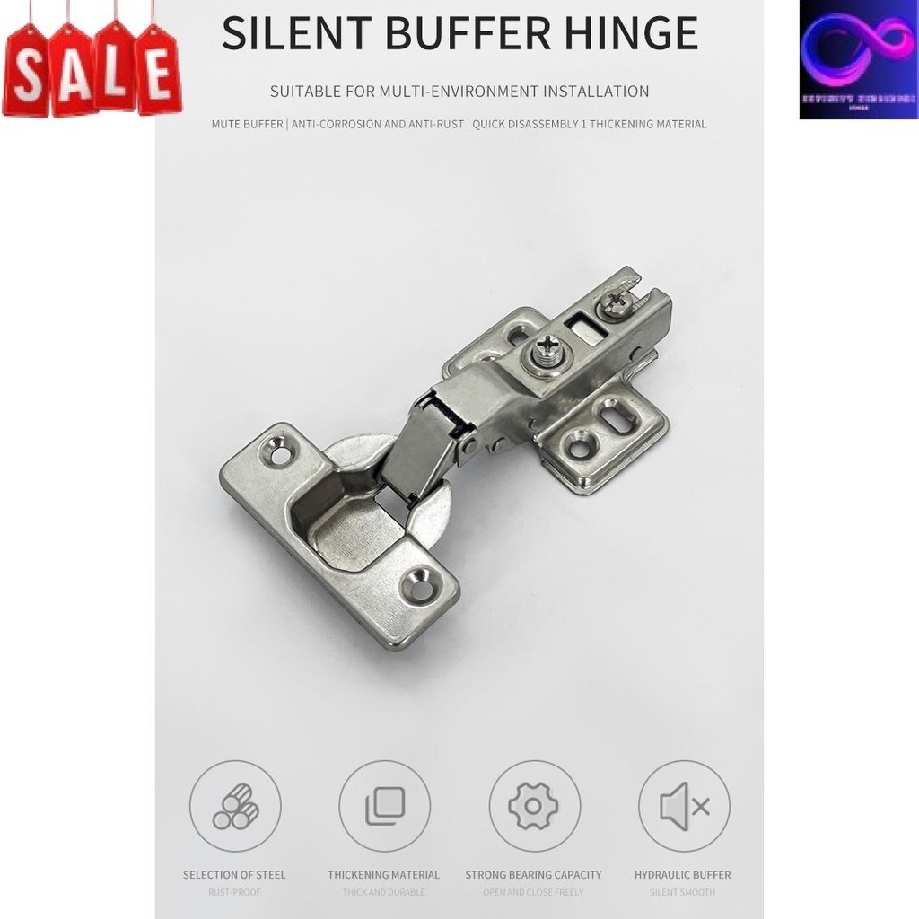 

Murah Meriah GUOTE Engsel Pintu Kabinet 105 Derajat Half Overlay Hinge Door - GT-35 Infinity.Nibieski