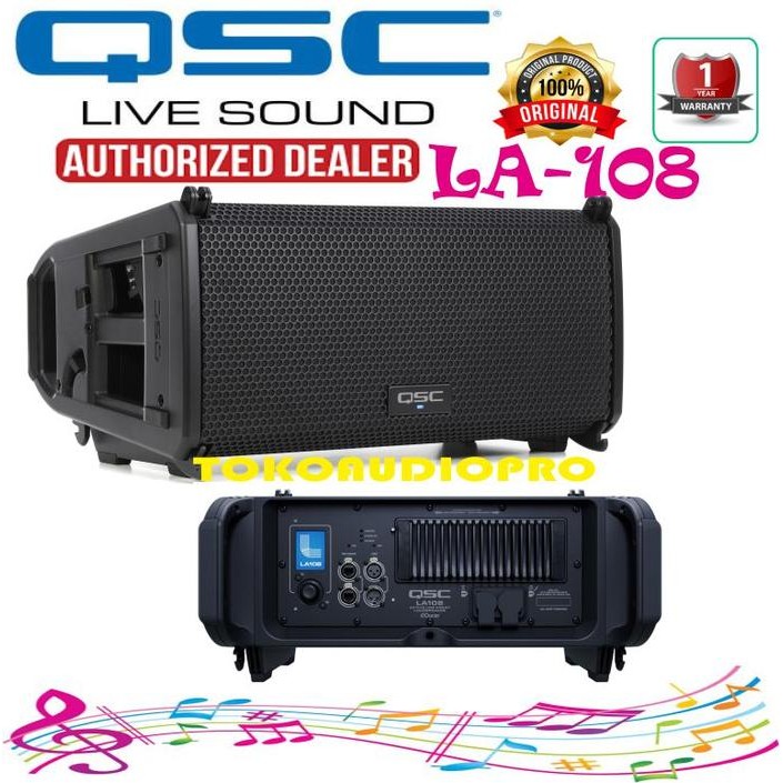 Speaker Qsc La108 1,300W 8-In Active Line Array Speaker Qsc La-108
