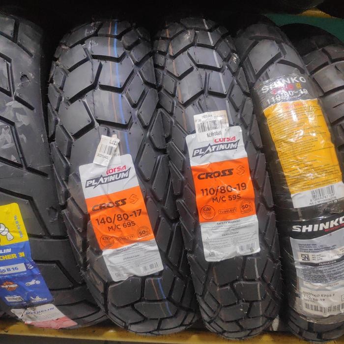 Ban Corsa Cross S 110/80-19 dan 140/80-17 versys 250 dual purpose
