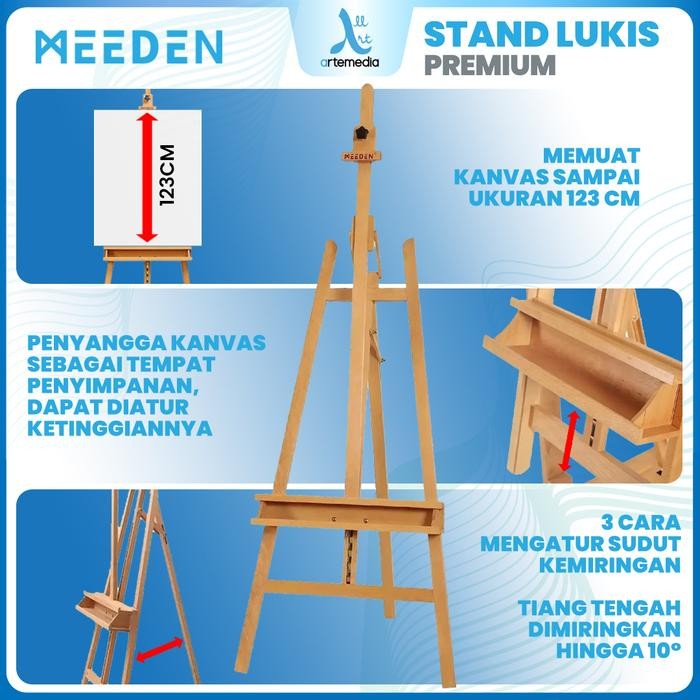 

TERBARU Meeden Floor Easel A-Frame Adujstable Lyre Style Painter Easel Lukis