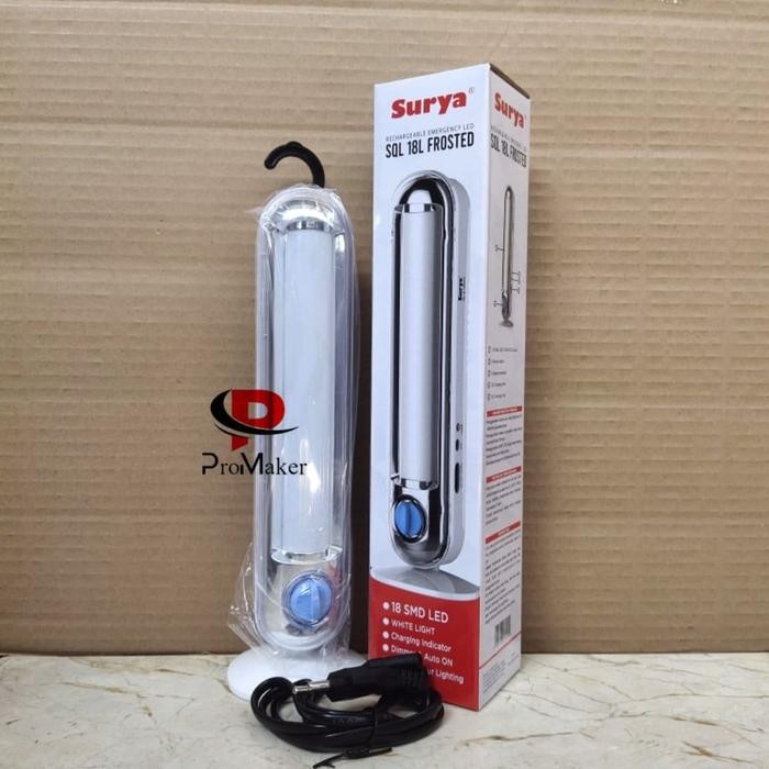 Lampu Darurat Surya Sql 18L Frosted Led Emergency Cas Auto On Original Terlaris
