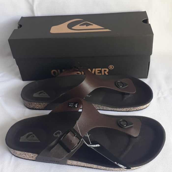 Sandal Quicksilver Sandal Pria Sandal Kulit Sendal Santai
