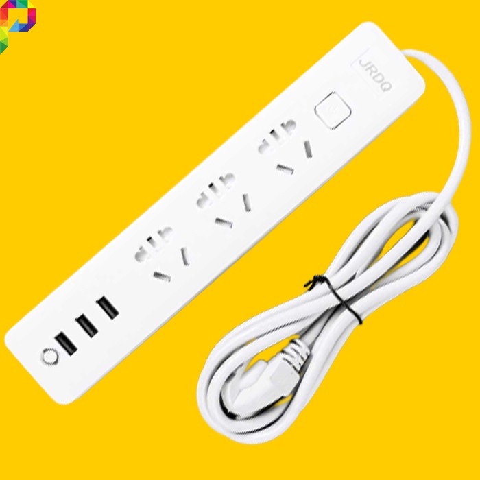 TERBARU POWER STRIP STOPKONTAK STOP KONTAK STEKER COLOKAN LISTRIK 3 LOBANG USB PORT LED INDIKATOR