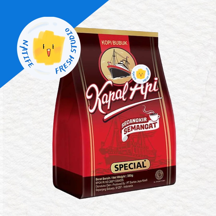 

KAPAL API KOPI 350 / 380 g - BUBUK SPECIAL MERAH Kemasan | KAPALAPI Powdered Coffee Sachet Instant Without Sugar Instan Tanpa Gula 350g 380g