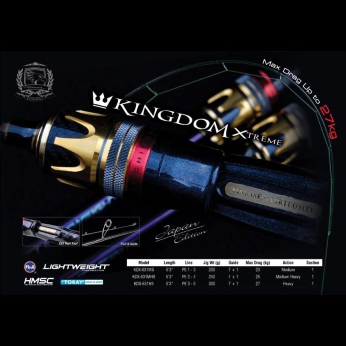 JORAN SEAHAWK KINGDOM XTREME SPIN ONE PIECE JIGGING EXTREME FREE PIPA KODE 1395