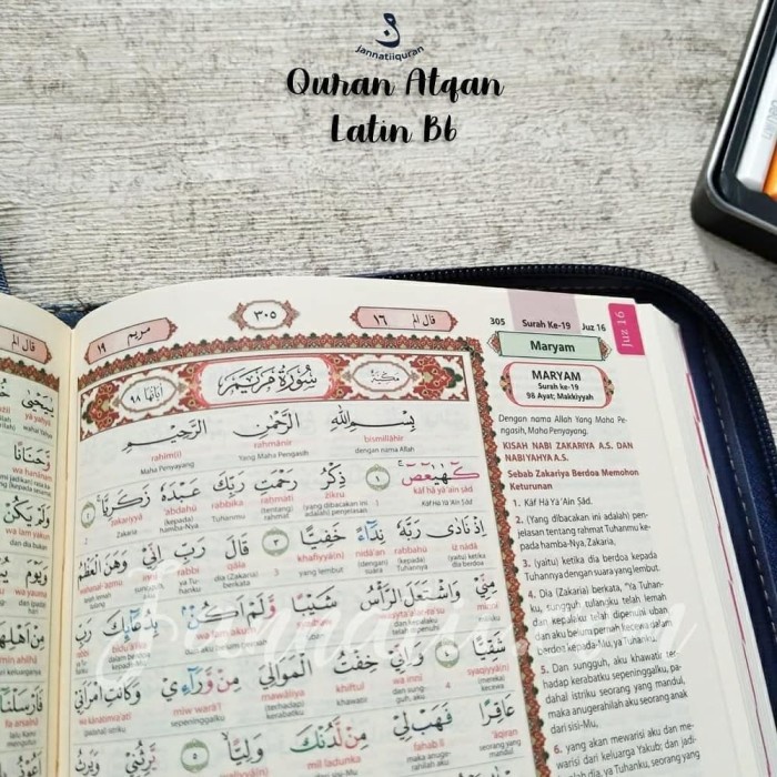 ALQURAN QURAN KECIL LATIN TERJEMAHAN ATQAN PREMIUM ZIPPER UKURAN B6