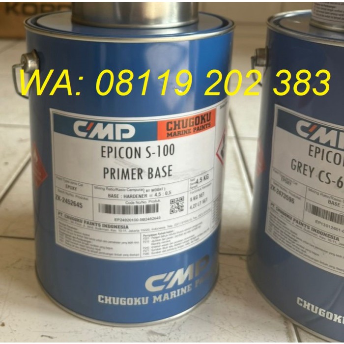 Cat Meni untuk Stainless Steel, Chugoku Epicon S-100 Primer @ 5kg