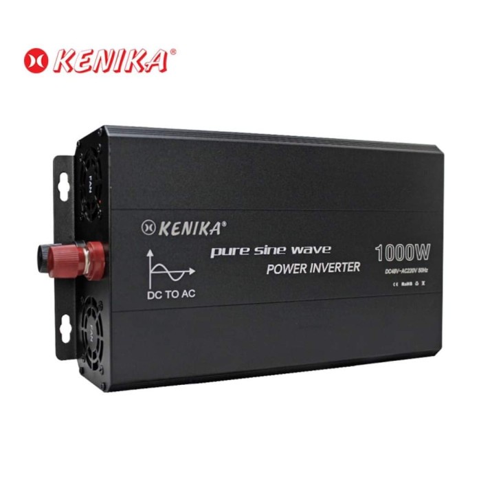 TERBARU Inverter DC to AC Pure Sine Wave 12V 24V 1000watt PSW Kenika Peralatan Kipas