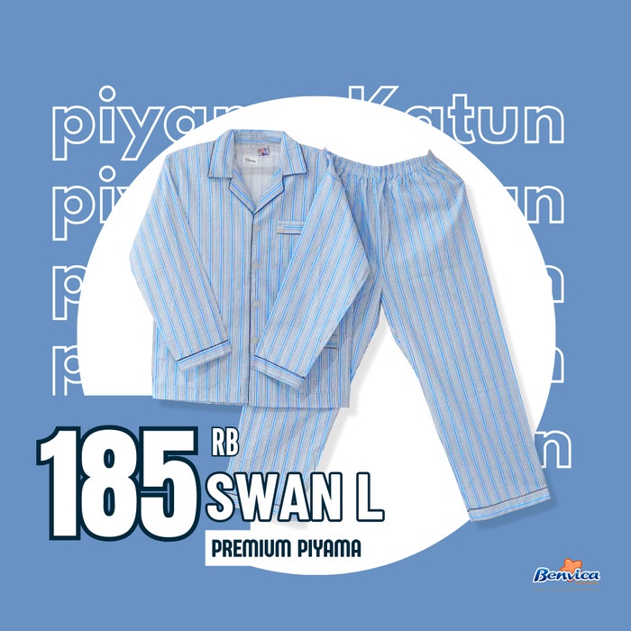 BAJU TIDUR PIYAMA LAKI-LAKI DEWASA L SWAN