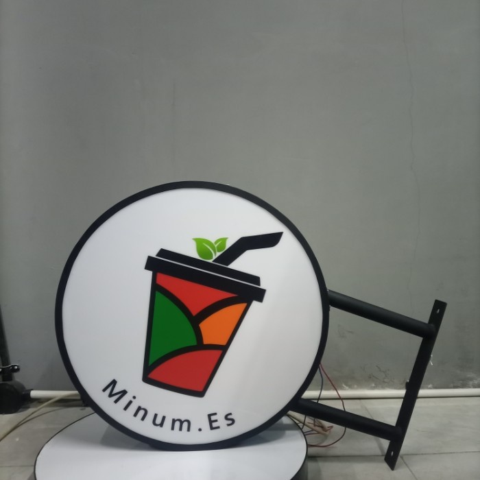 Neon Box Bulat Diameter 50Cm