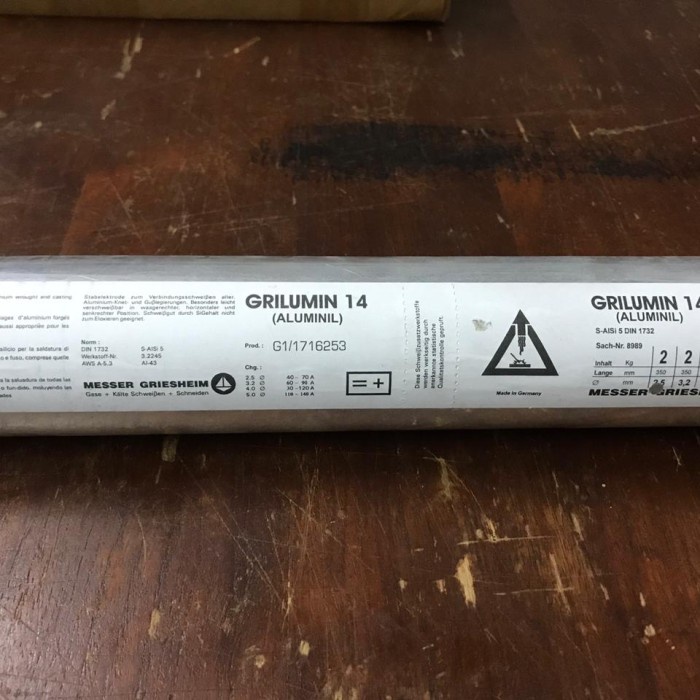 kawat las aluminium 4043 2.5mm stick electrode listrik