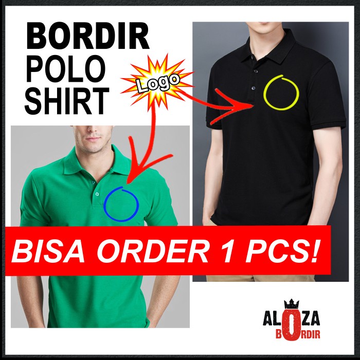 Product Laris Kaos Polo / Kaos Kerah / Polo Shirt / Bordir Custom Desain Sendiri