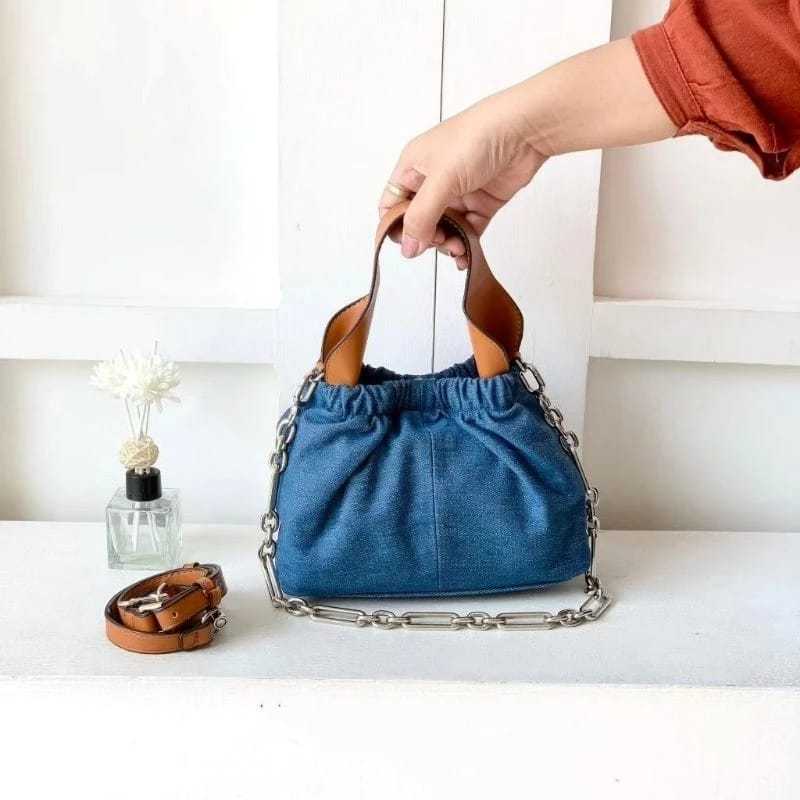 New Tas Wanita CK Import Hobo Bag Pleated TC 1077-9 - 28cm