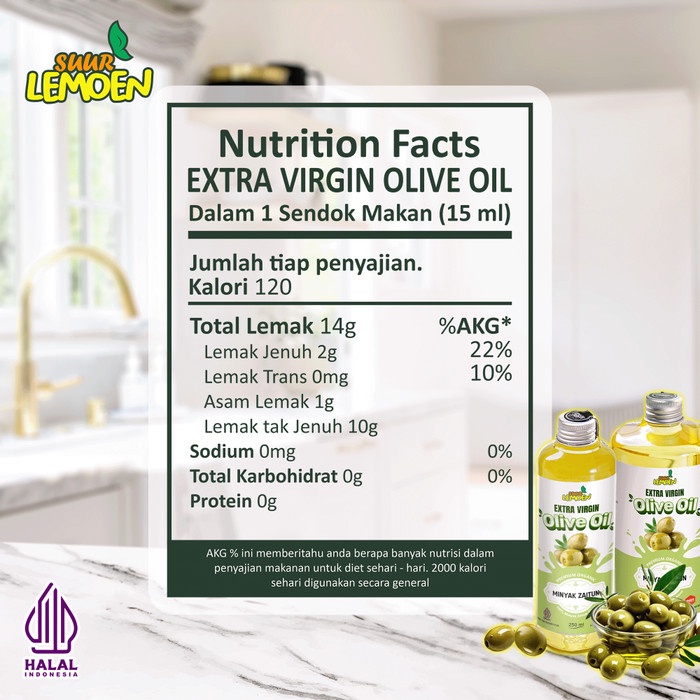 

terbaru !!! minyak zaitun 1 liter - extra virgin olive oil 100% paket 2 x 500ml / evoo - minyak