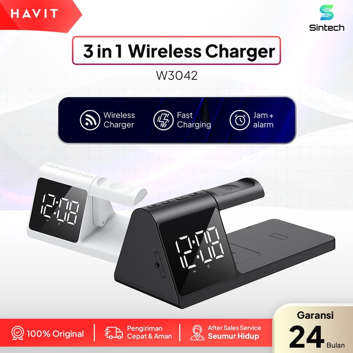 HAVIT 3 in 1 Wireless Charging W3042 - Charging Station Fast Charger for Magsafe