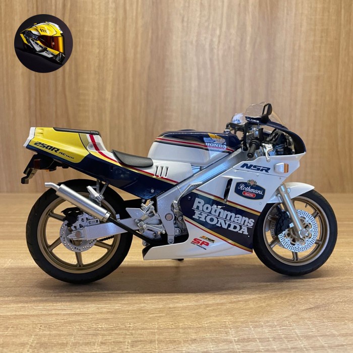 Terlaris- Aoshima Diecast Miniatur Motor Honda Nsr 250 Skala 1/12