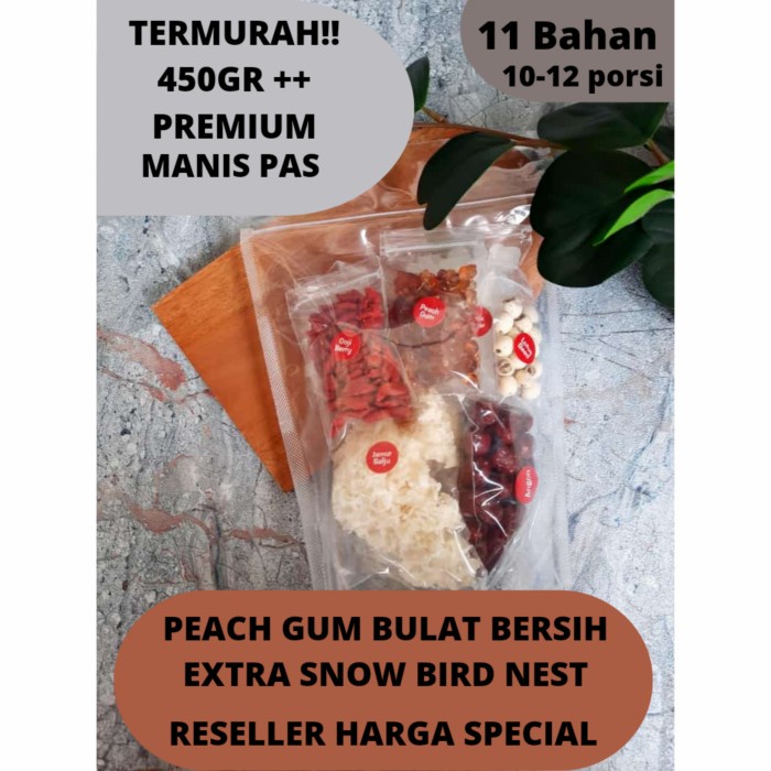 

PAKET PEACH GUM DESSERT BERSIH PREMIUM 450GR++ EXTRA SNOW BIRD NEST KODE 852