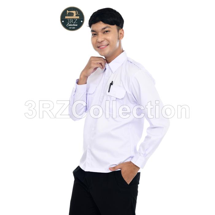 Kemeja Putih Kerja Baju Pdh Putih Baju Atasan Putih Kerja Pria Lengan Panjang Lengan Pendek
