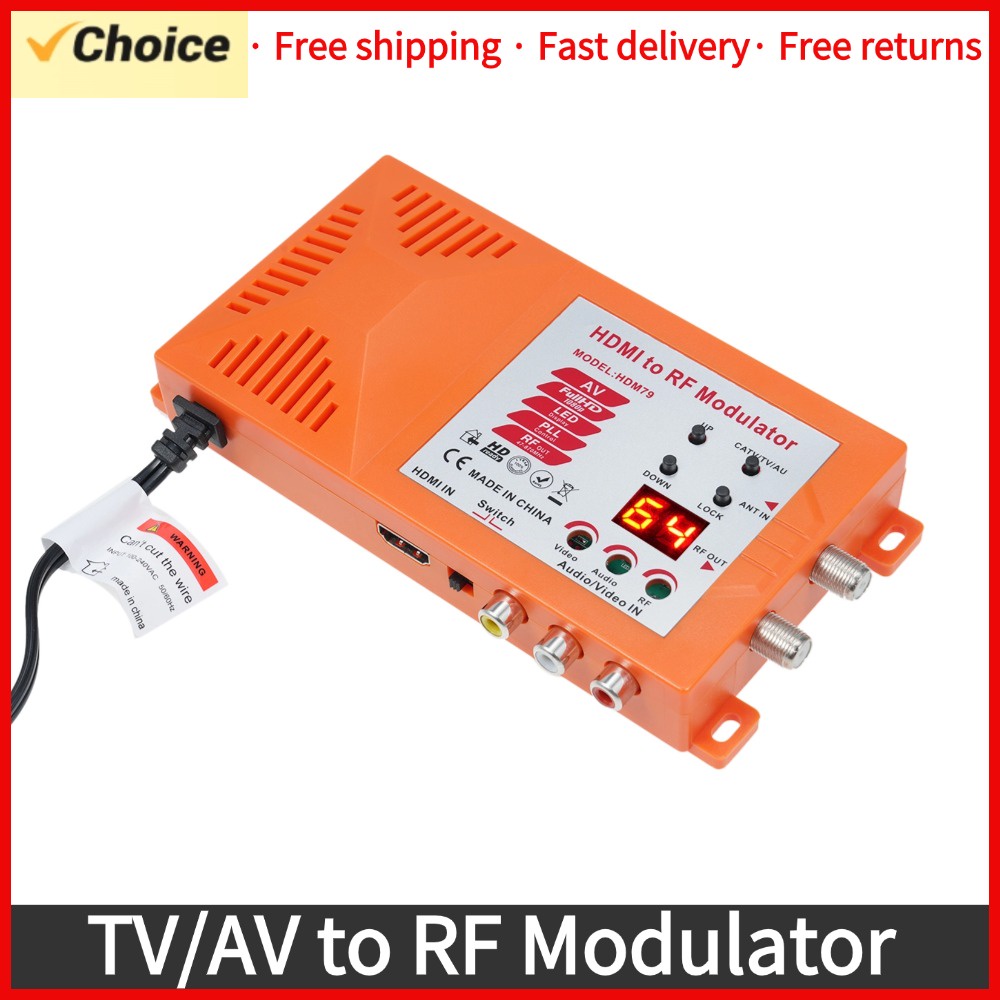 ALLEN TV/AV to RF Modulator Coaxial UHF Converter Adapter w/ANT & Channel Switch for Gaming Laptop B