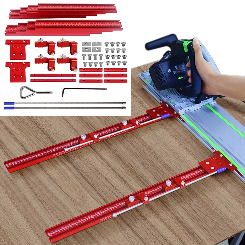 ALLEN Parallel Rail Guide System Aluminium Alloy Circular Saw Track Set Fixed Guide Rail Bracket For