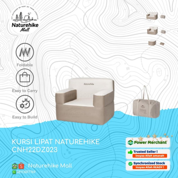 Kursi Sofa Bean Bag Pompa Camping / Glamping Naturehike Cnh22Dz023