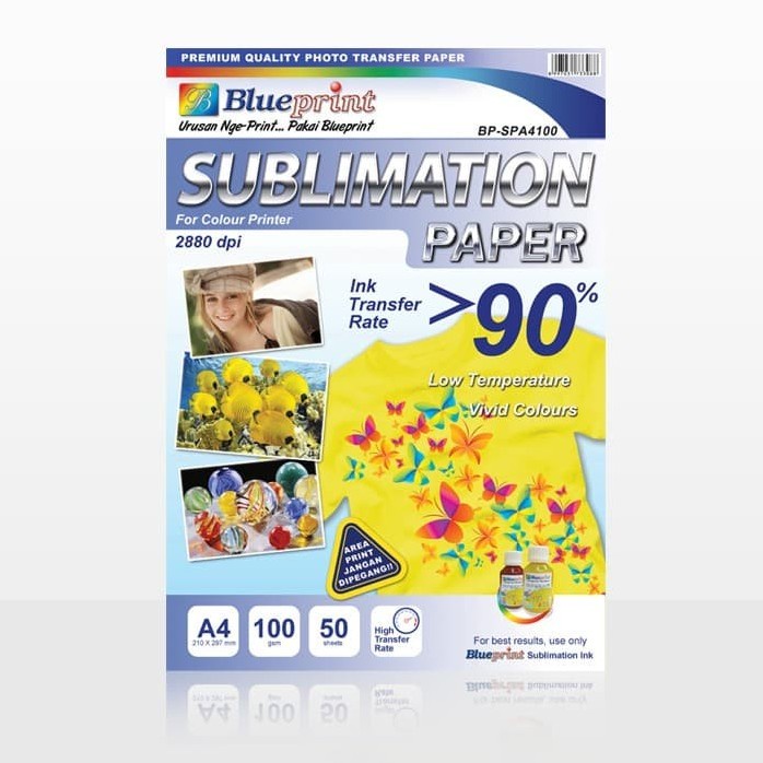 

BLUEPRINT SUBLIMATION PAPER A4 100 GSM [BP-SPA4100]