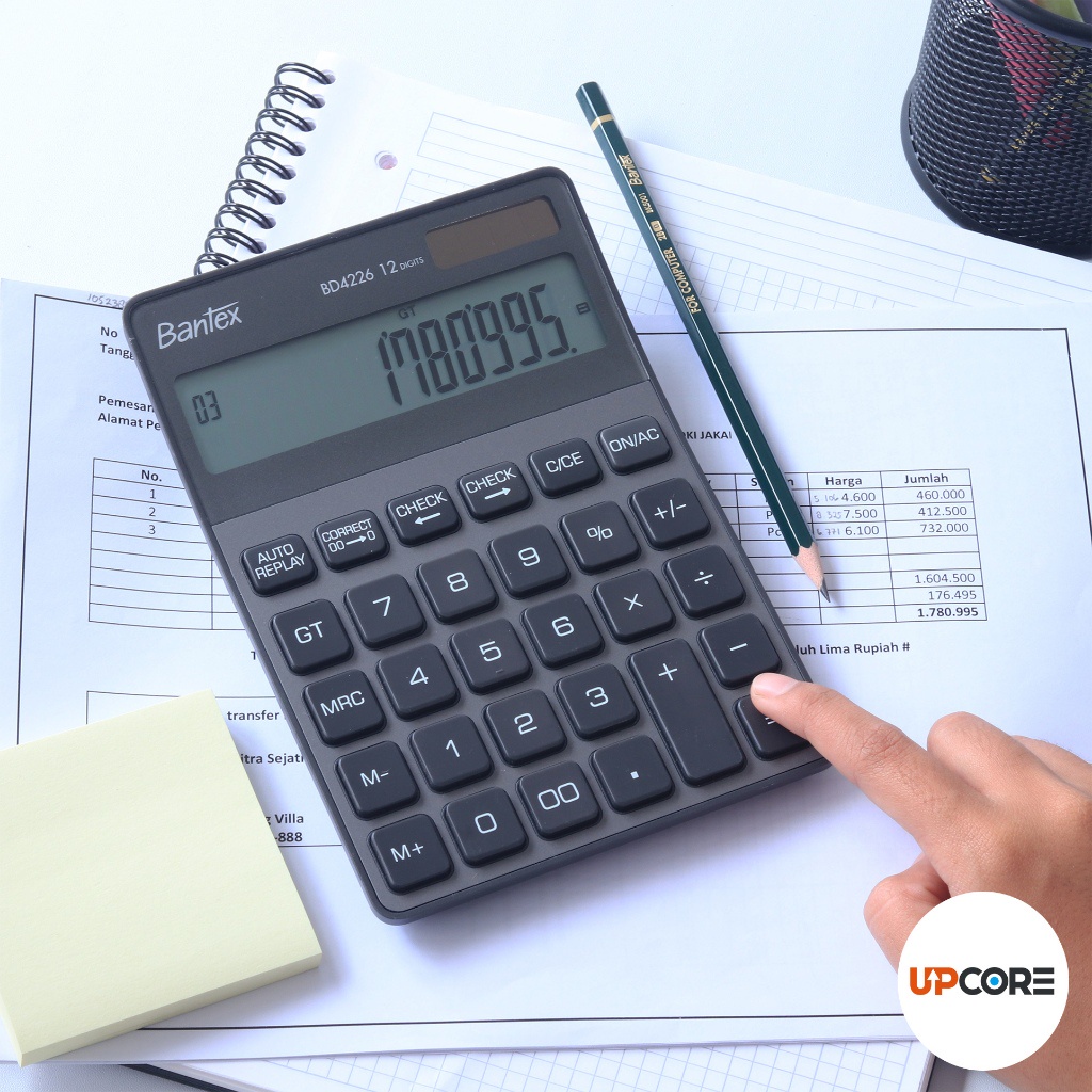 

[Pelangi Stationery] BANTEX Kalkulator 12 Digit Metal Dual Power