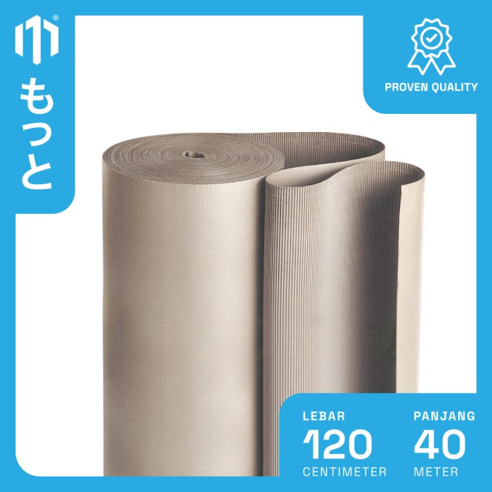 

Single Face / Corrugated Roll Ukuran 120 CM x 40 M - Karton Lembar Untuk Packing - Motto Single Face