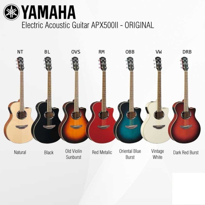 Gitar YAMAHA Original APX600 APX-600 APX 600 VW APX600 white putih