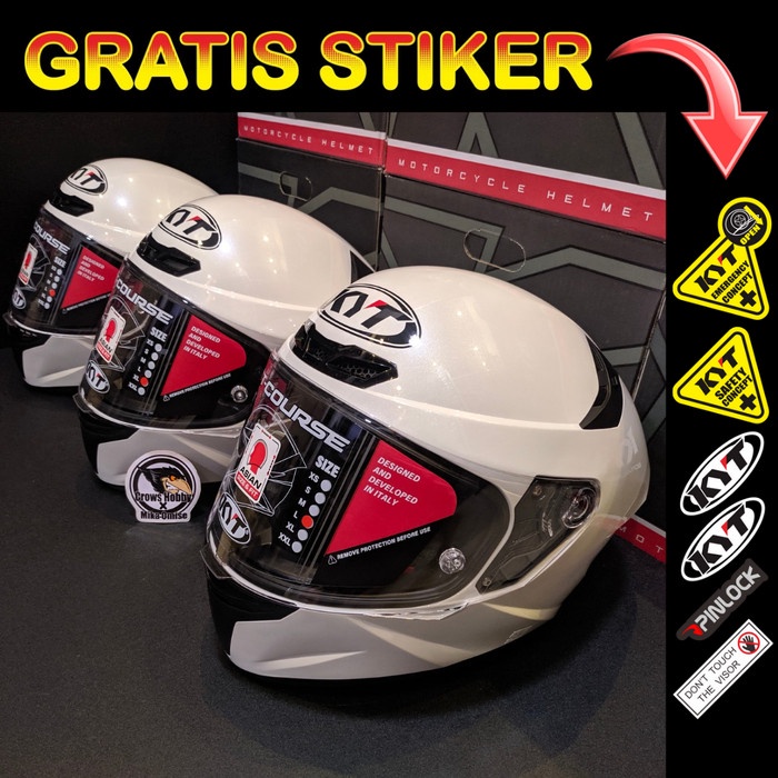 Helm Kyt Tt Course Ttc Ttcourse Original Solid White Gloss