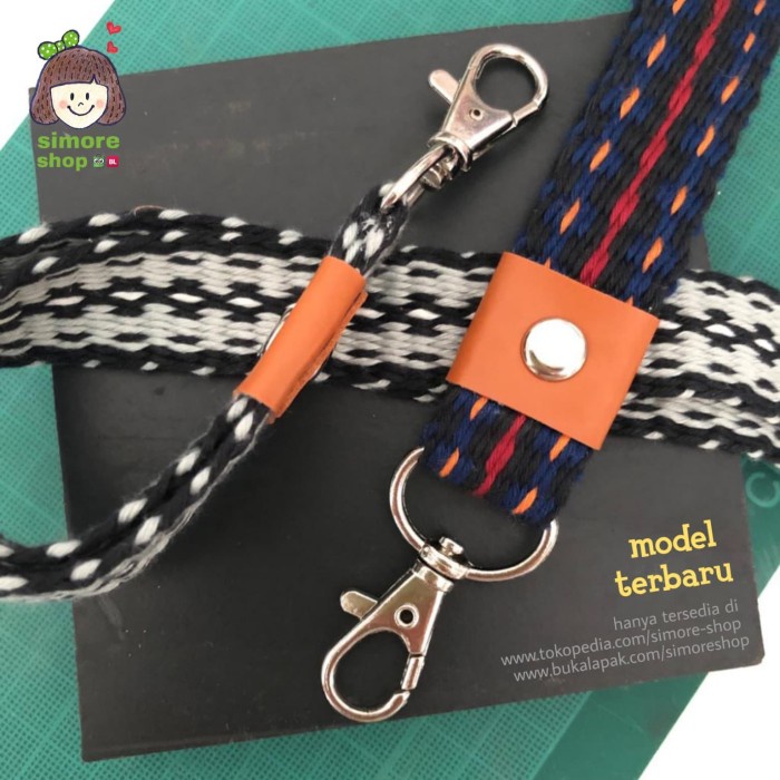 

Tali ID Card Tenun Tangan Bima Handwoven Lanyard Gantungan Name Tag Kode 916