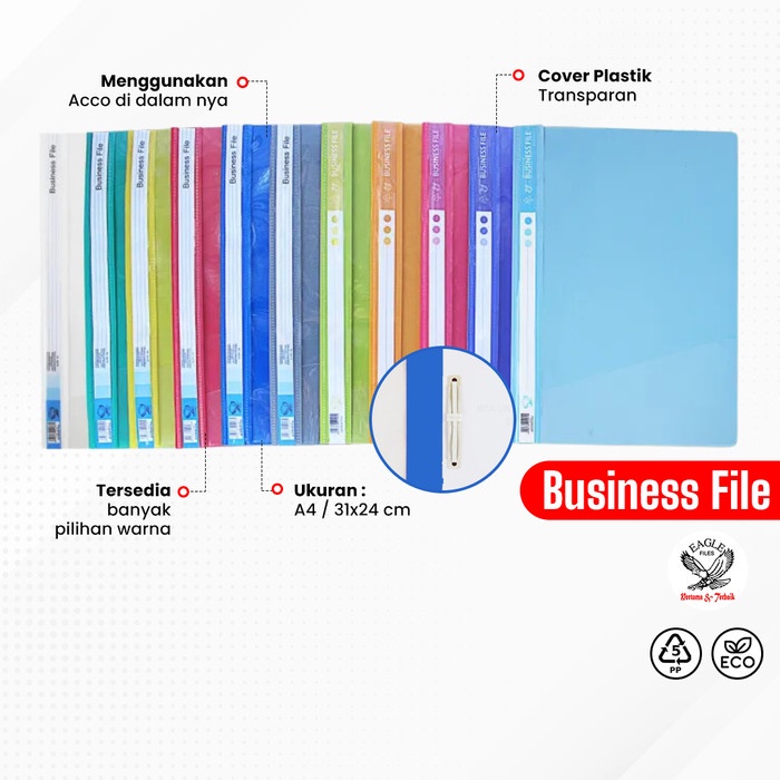 

TERBARU EAGLE Bisnis File Business File Map Snelhekter Map Acco A4 12pcs HOT SALE!