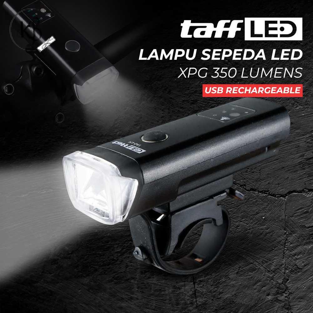 Kreasi Berseri TaffLED Lampu Depan Sepeda Bike Light USB Recharge LED XPG 350 Lumens - HJ-047 Gratis
