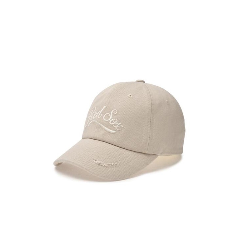 MLB Vintage Cursive Unstructured Ball Cap BOSTON REDSOX - Cream