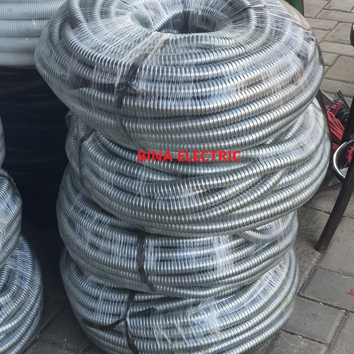 Flexible Steel Conduit 1/2" 1/2 Inch 16mm Fleksibel Besi 16 mm 50M